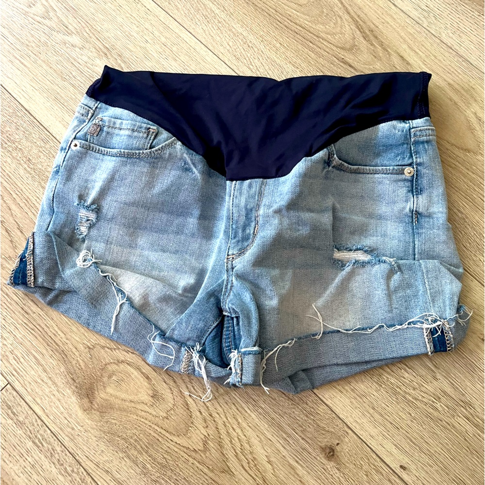 Maternity jean shorts